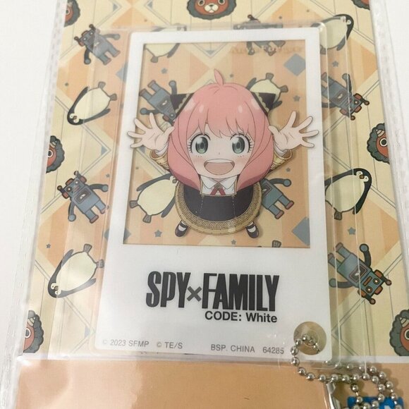 Spy x Family Ichiban Kuji Code White Acrylic Keychain Card Charm Anya Damian - Picture 13 of 13